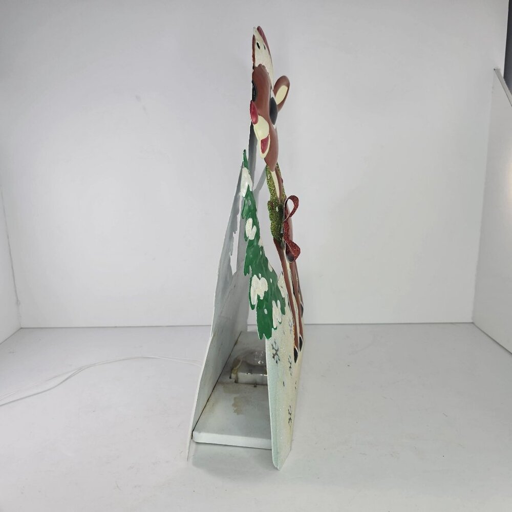 Rudolph Christmas Decoration Color Changing Metal Sculpture Gemmy 2011 - Picture 4 of 8